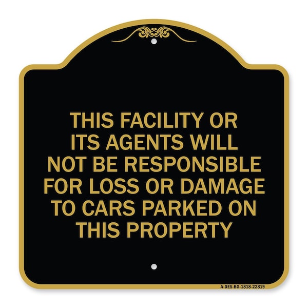 This Facility or Its Agents Will Not Be Responsible for Loss or Damage to Cars Parked, BG-1818-22819
